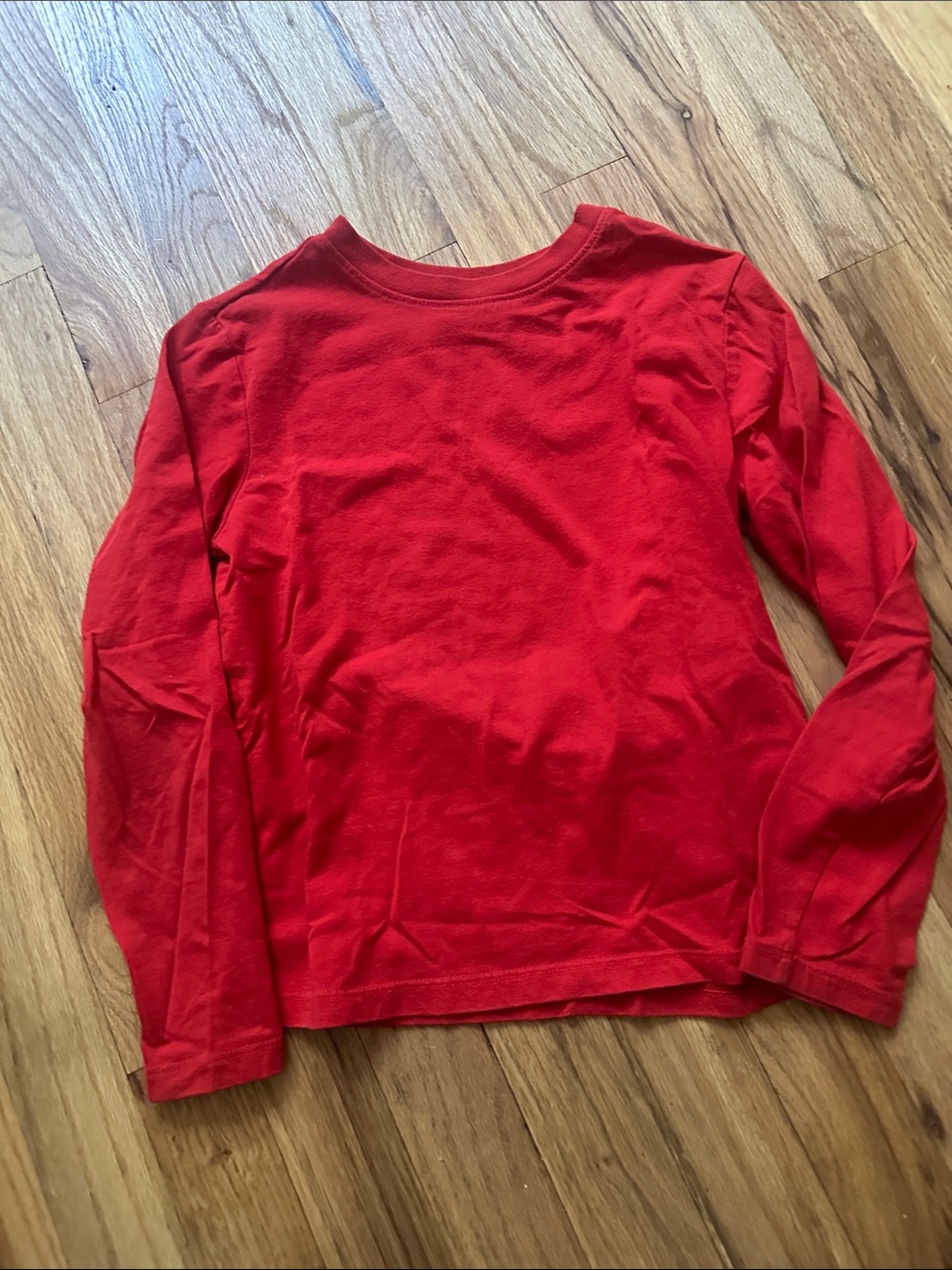 Cat & Jack Red Long-Sleeve Crewneck Tee